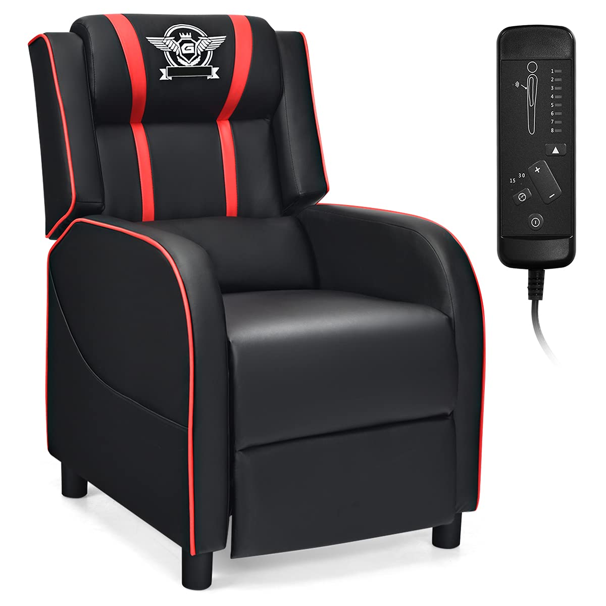 Giantex Gaming Recliner Chair, Racing Style Single Recliner Sofa w/ Cushion