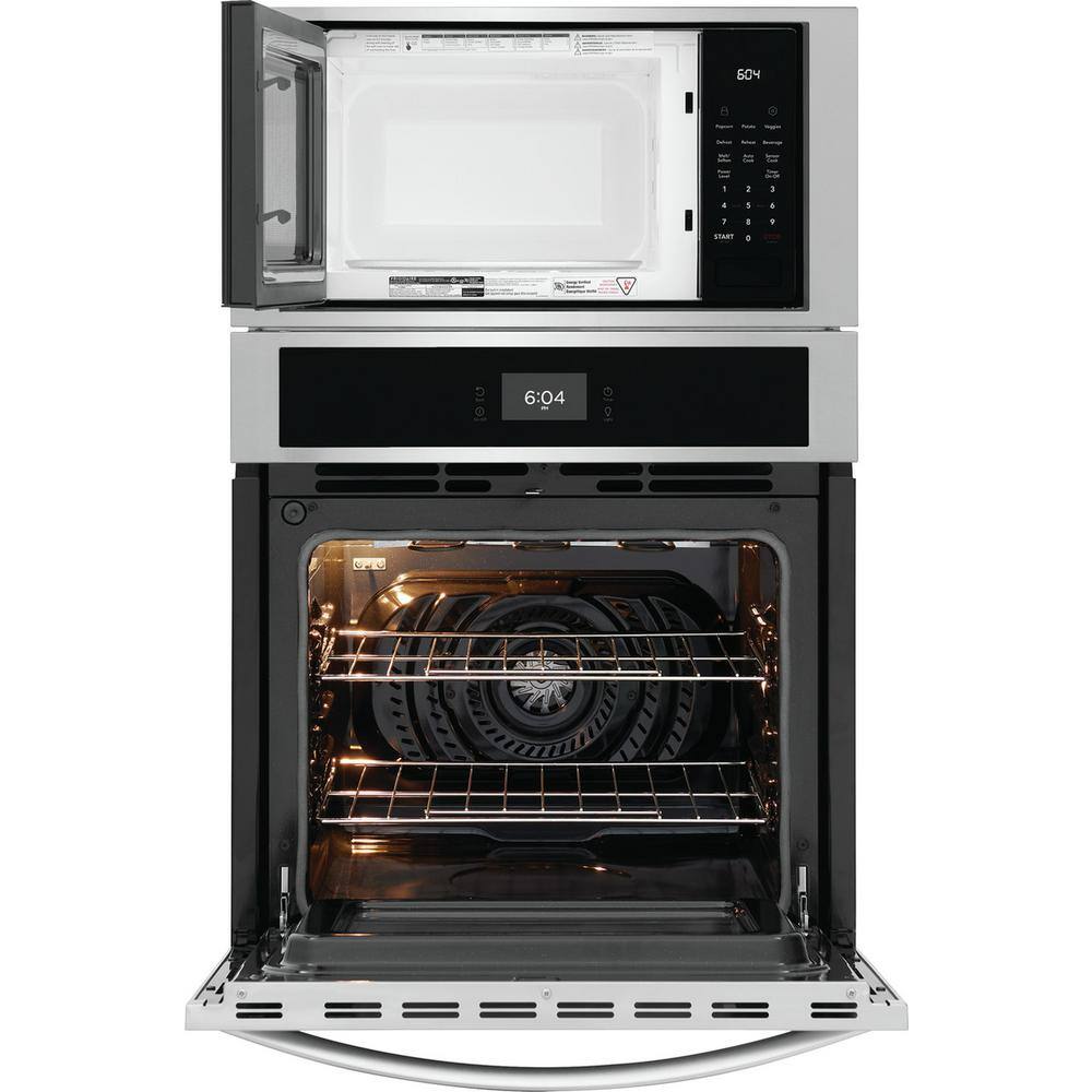 Frigidaire 27 in. Electric Wall OvenMicrowave Combination in Stainless Steel FCWM2727AS