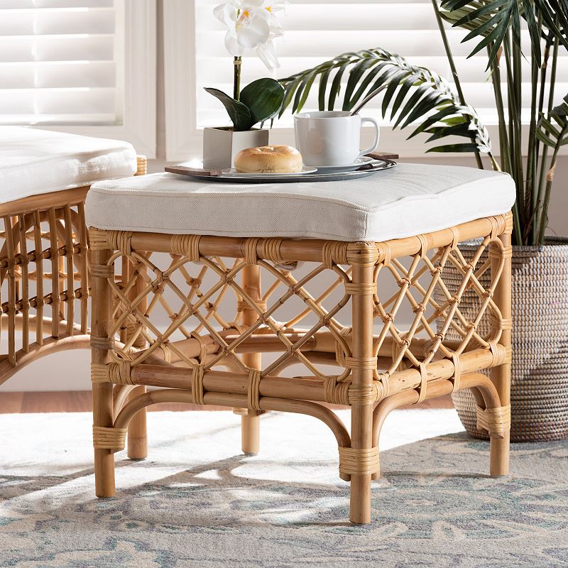 bali and pari Orchard Rattan Ottoman