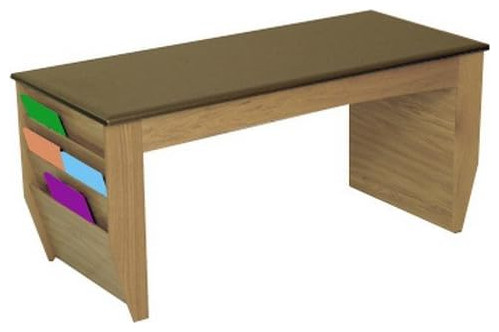 Contemporary Coffee Table  Hardwood Frame With Side Magazine Rack   Transitional   Coffee Tables   by Decor Love  Houzz