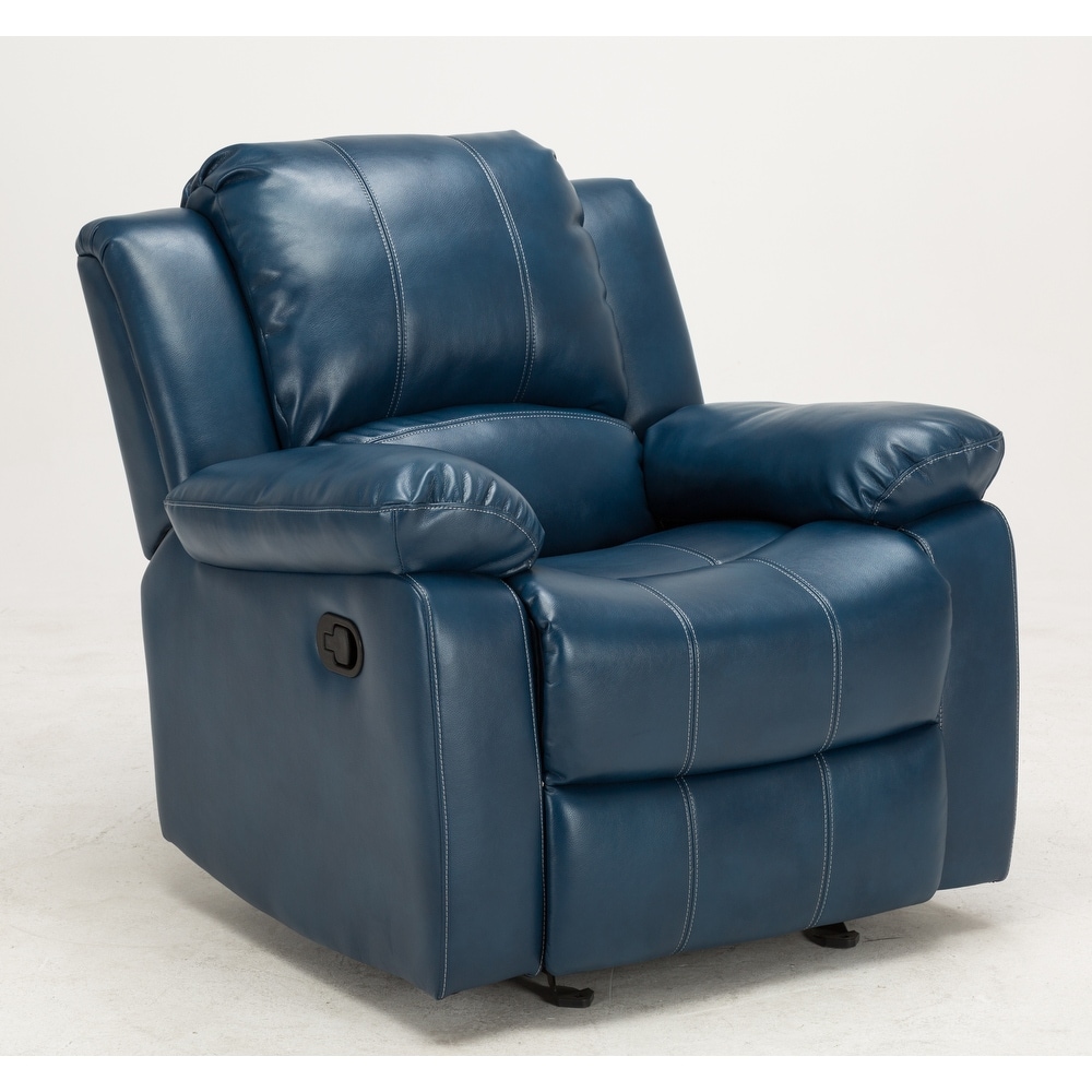 Charleston Leather Gel Glider Rocker Recliner by Greyson Living