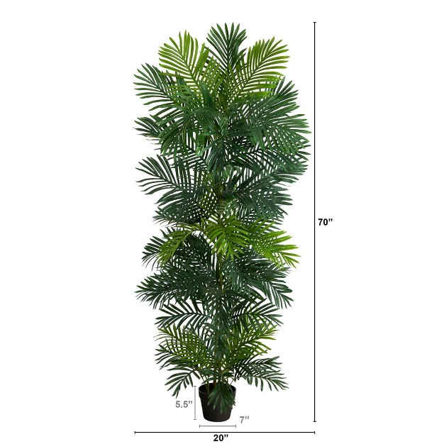 Nearly Natural 70-in Areca Artificial Palm Tree Uv Resistant (indoor/outdoor)