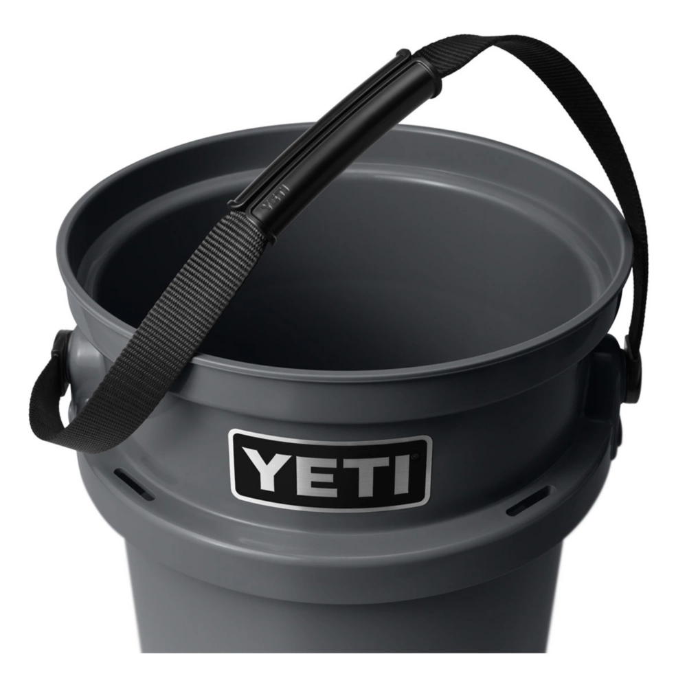 YETI Loadout 5-Gallon Bucket， Impact Resistant Fishing/Utility Bucket， Charcoal (26010000012)