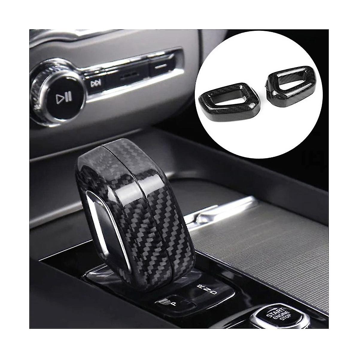 Car Gear Shift Knob Cover For Xc60 S90 C40 Xc90 V90 2022 Carbon Fiber Accessories Interior Sticker(