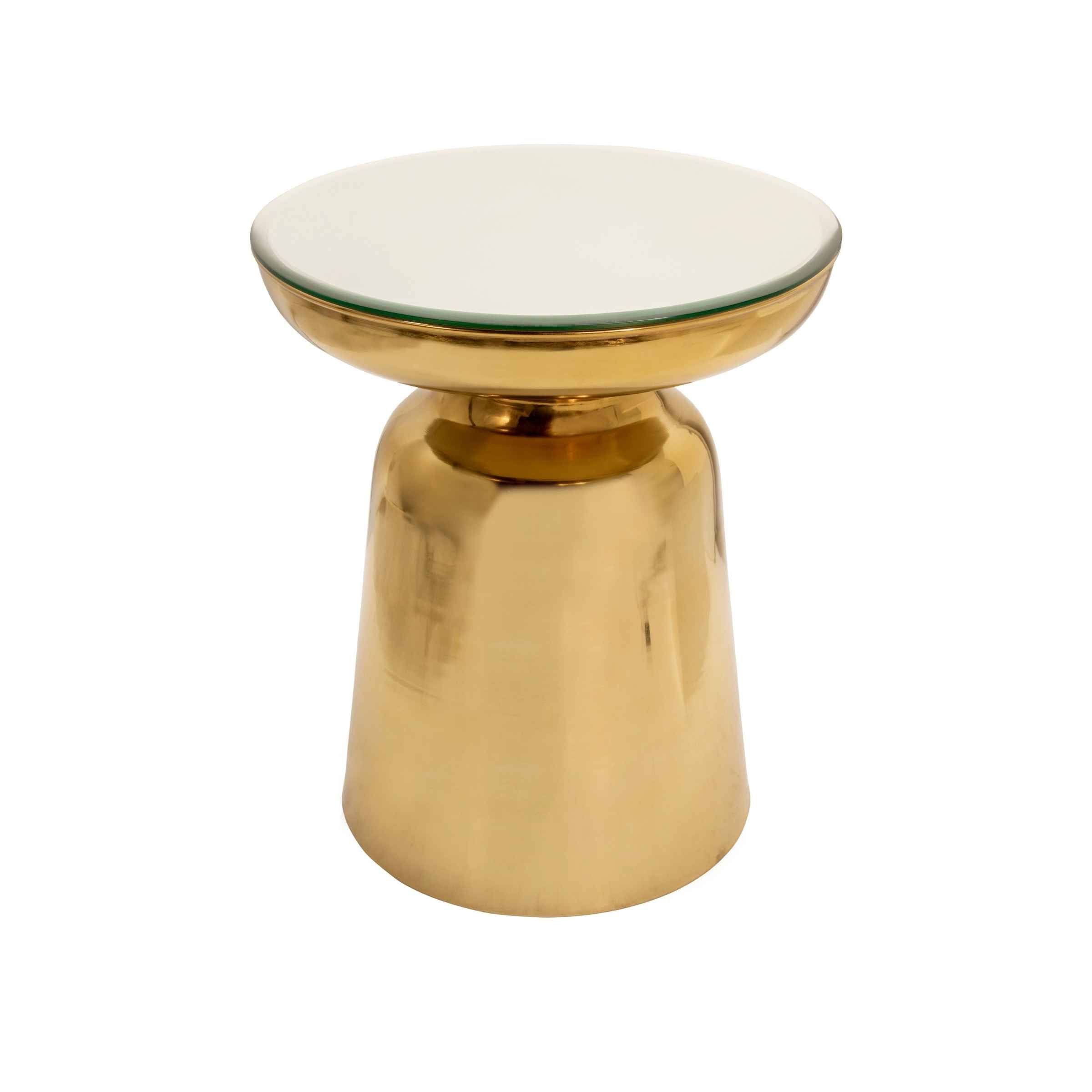 Metal Side Table With Mirror Top - Gold 15472-04