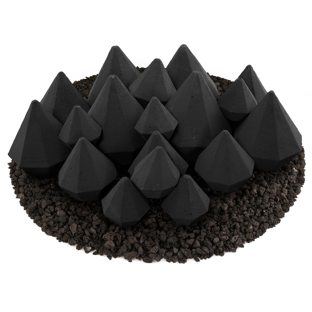 Ceramic Fire Diamonds  Fire Pit Accessory  Modern Decor for Indoor   Outdoor Fire Pits or Fireplaces