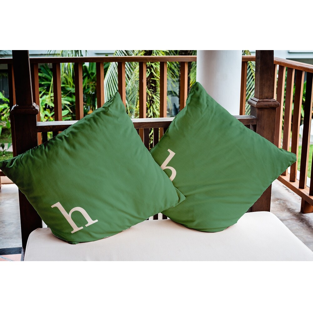 Modern Monogram Indoor/Outdoor Throw Pillow H