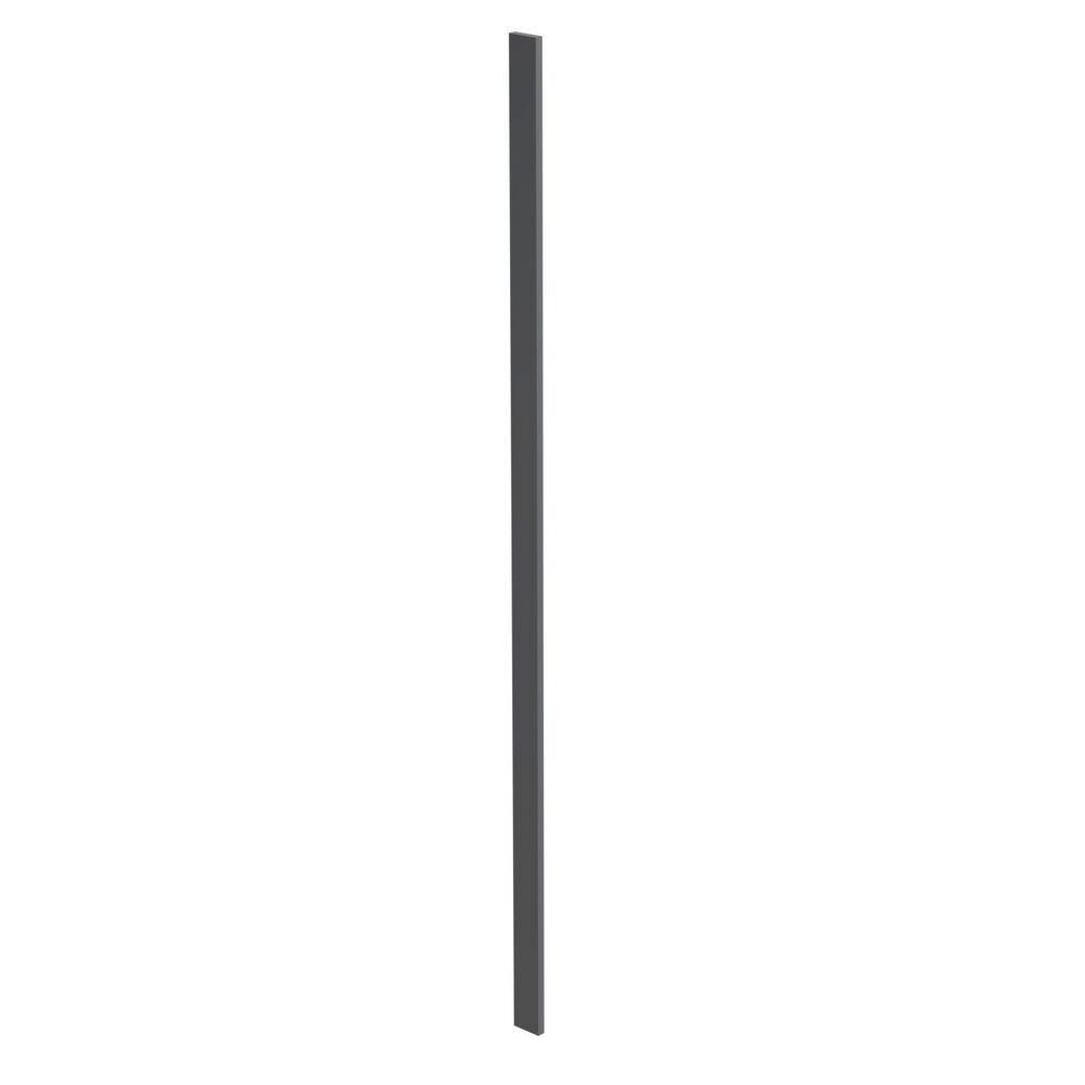 Home Decorators Collection Navarre Onyx Gray Shaker Assembled Plywood 0.75 in. x 3 in. x 90 in. Stock Kitchen Cabinet Filler Strip FS90-DO