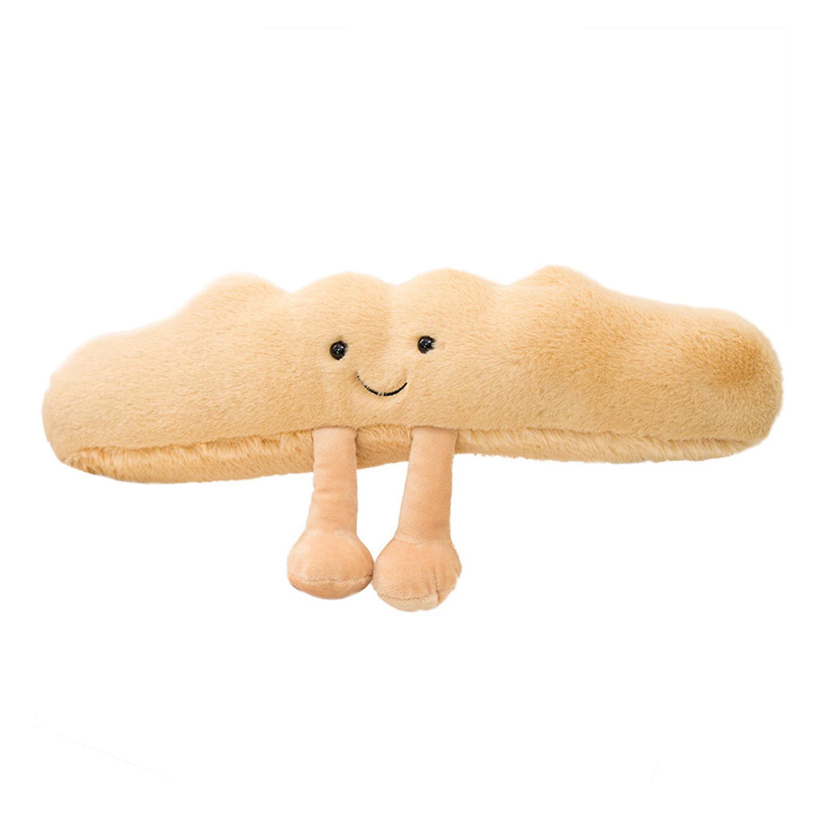 Creative Toast Bread Pillow Plush Toy Simulation Snack Pillow Comforting Doll， Baguette