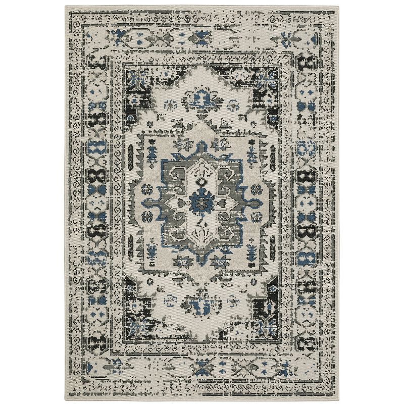 StyleHaven Trevor Center Medallion Indoor Outdoor Rug