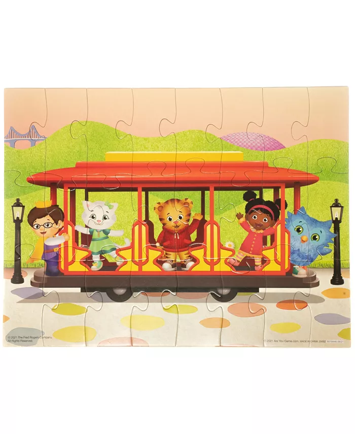 Areyougame Daniel Tigers Neighborhood Mix and Match Tin with Puzzle Set  25 Pieces