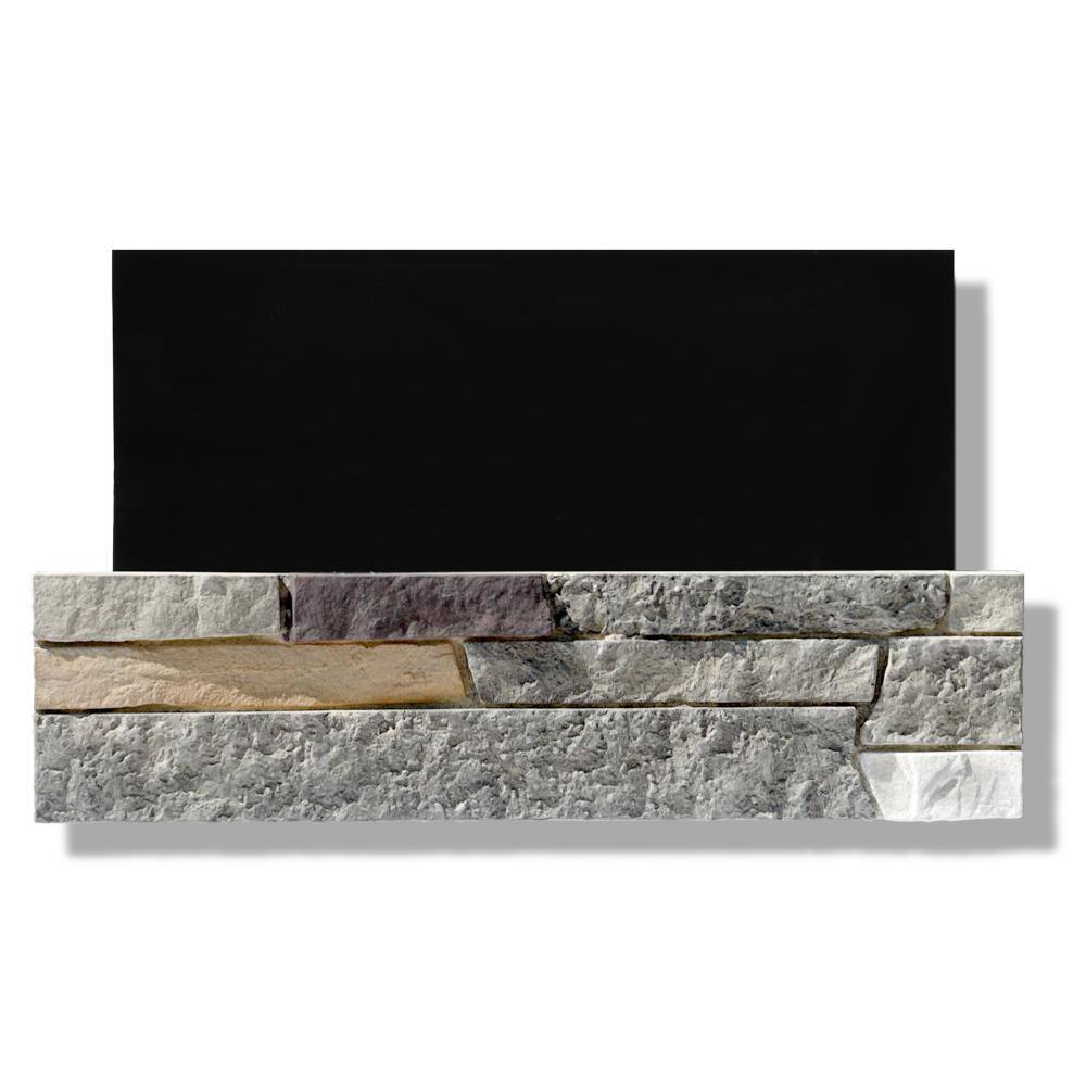 Silvermine Stone 6 in. x 24 in. Stone Veneer Ledgestone Flat Panel Marin Fog (Box of 8) MF-BL-XX-FL