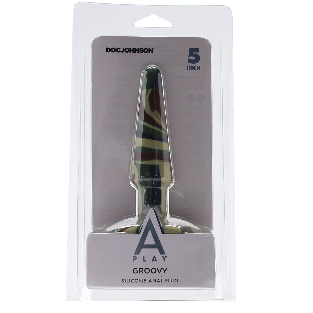 A-Play Groovy 5 Inch Anal Plug in Camo