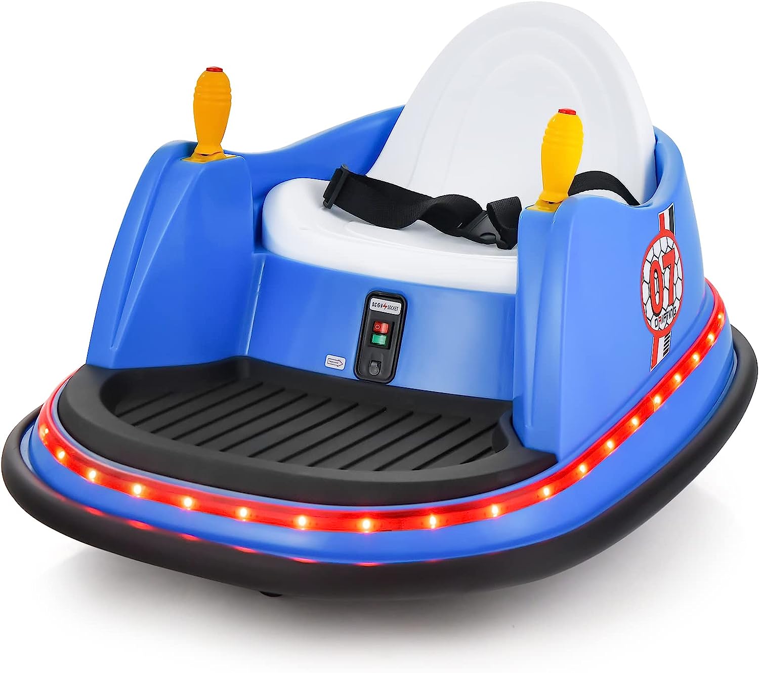 Costzon Bumper Car for Kids, 12V Battery Powered Bumping Car w/Remote Control, Dual Joysticks, 360 Degree Spin