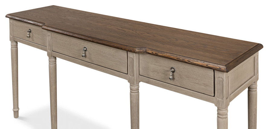 Asher Console Table With Drawers Reclaimed Wood   Transitional   Console Tables   by Sideboards and Things  Houzz