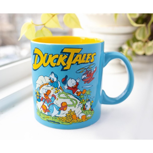 Silver Buffalo Disney Ducktales Money Bags Ceramic Mug Holds 20 Ounces