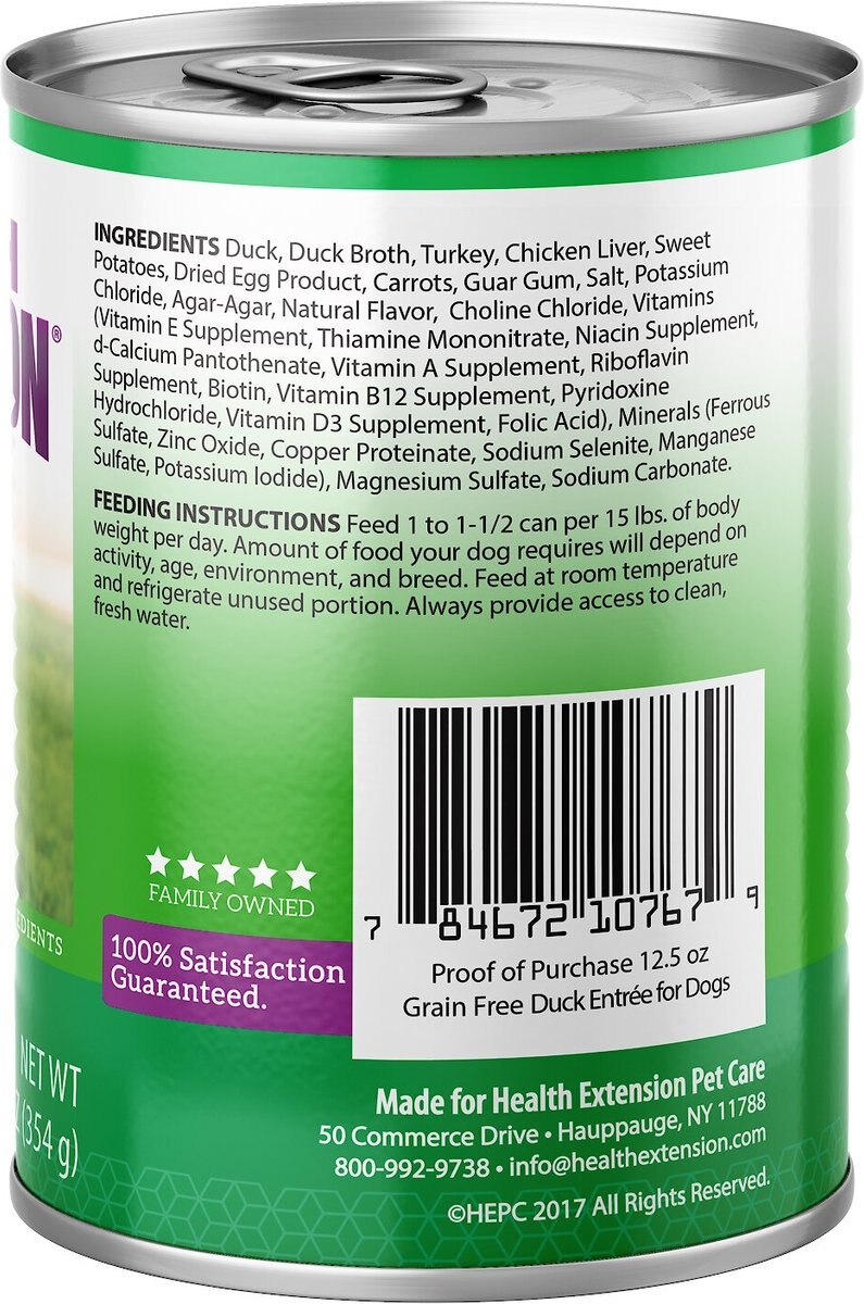 Health Extension Grain-Free Duck Entree Canned Dog Food