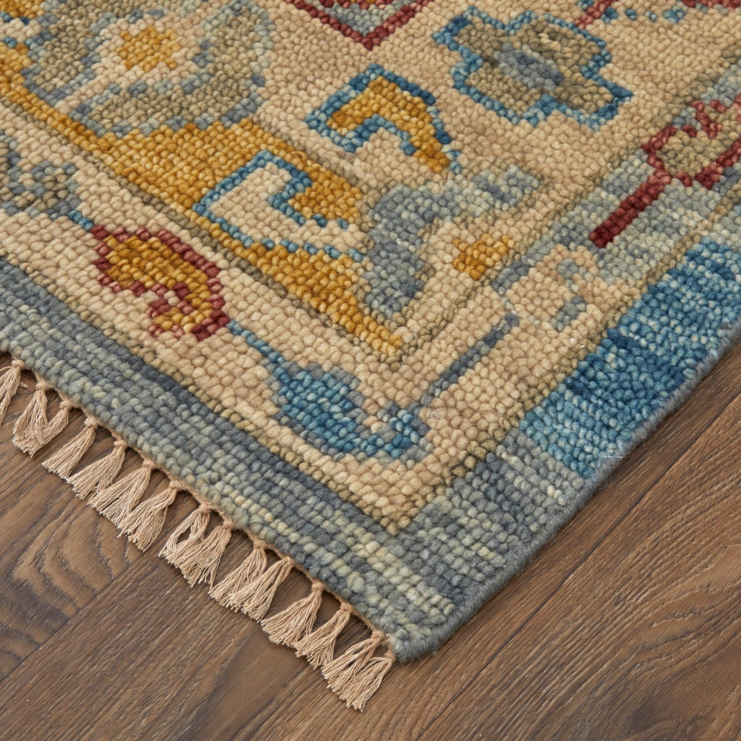 Foxboro Tribal Hand Knotted Blue / Multi Color Rug