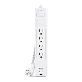 CyberPower 5 ft. 2 USB-A 1 USB-C 1500J 4-Outlet Surge Protector P405UC