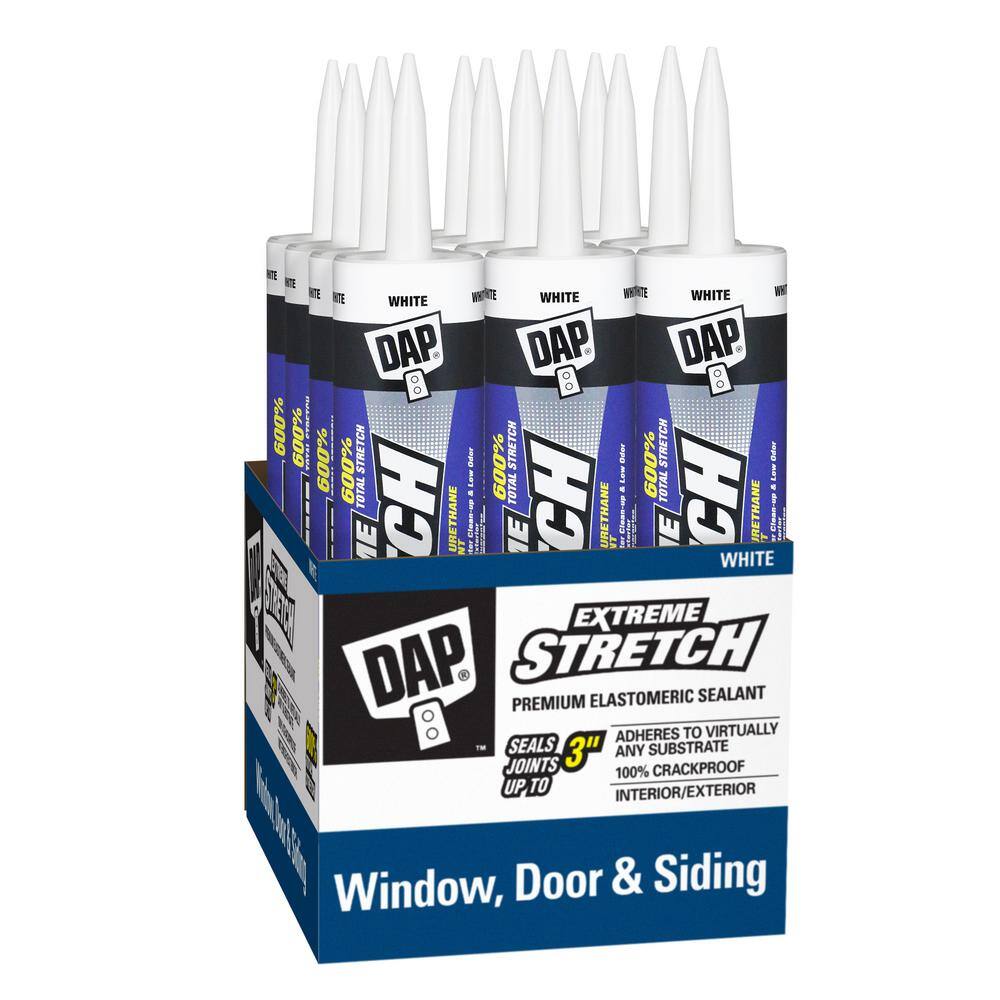 DAP Extreme Stretch 10.1 oz. White Premium Crackproof Elastomeric Sealant (12-Pack) 7079818715