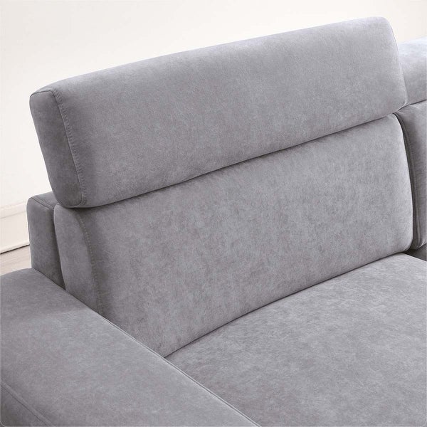 2-Seater Sectional Sofa Couch Loveseat with Multi-Angle Adjustable Headrest