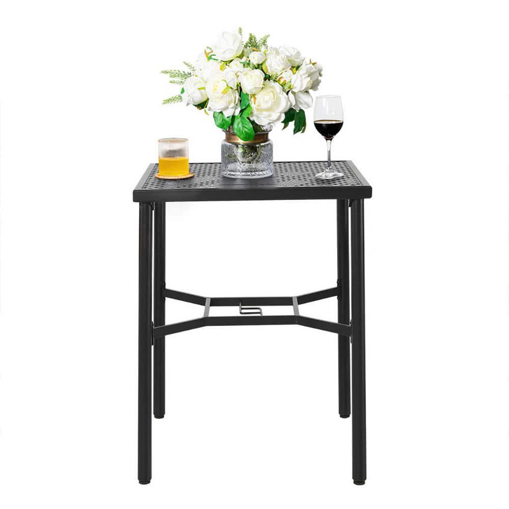 Nuu Garden Black Metal Outdoor Bistro Table