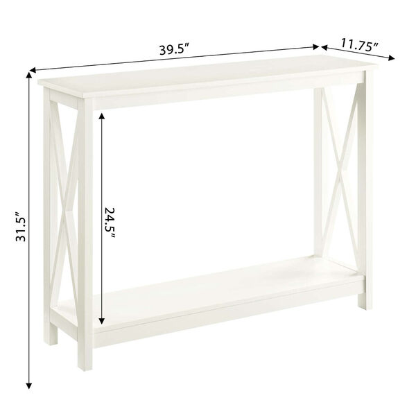 Oxford Ivory Console Table with Shelf