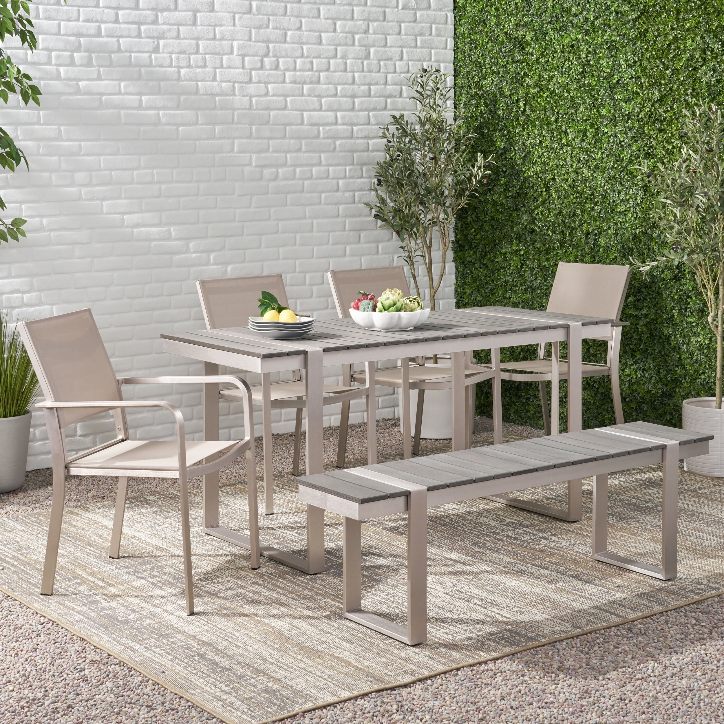 Watts Outdoor 6 Piece Aluminum Dining Set