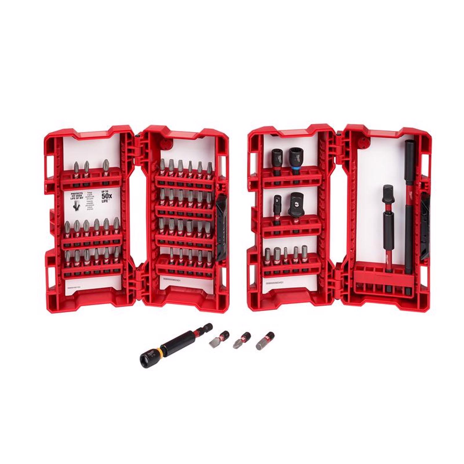 MW Shockwave Assorted Impact Driver Bit Set Steel 55 pc