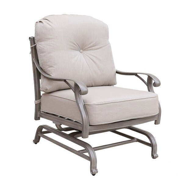 Ventura Cast Aluminum Club Motion Chair with Cushion (Set of 2)