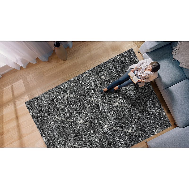 Madison Park Sophia Talas Trellis Woven Plush Shag Area Rug