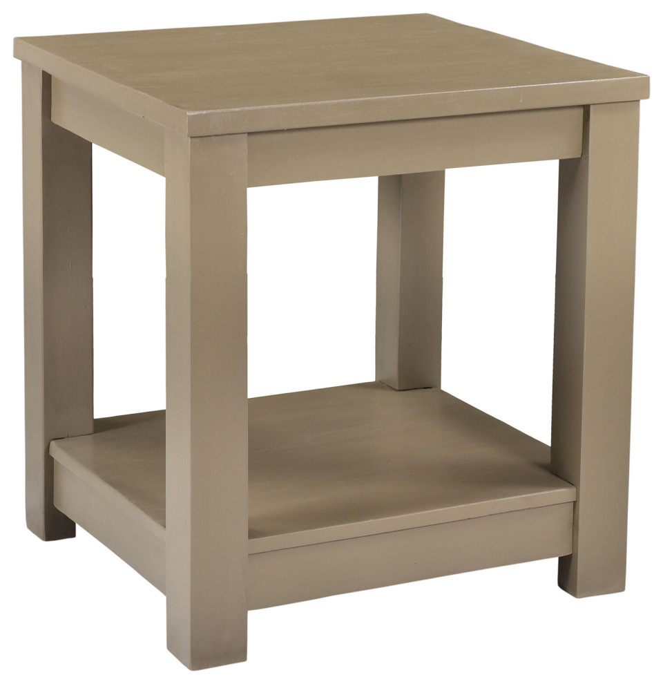 Ravenna Mango Wood End Table With Lower Storage Shelf in Seadrift  Set of 2   Transitional   Side Tables And End Tables   by Almo Fulfillment Services  Houzz