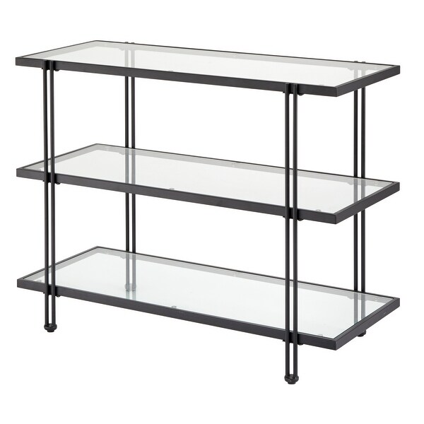 Lifestorey Folio Metal and Glass Sofa Table