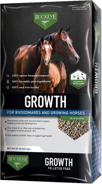 Buckeye Nutrition Growth Pelleted Horse Feed， 50-lb bag