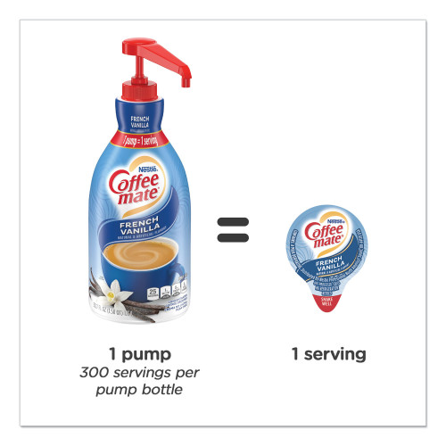 Coffee-mate Liquid Coffee Creamer， French Vanilla， 1500mL Pump Bottle (31803)