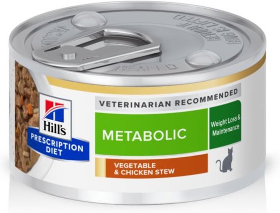 Hill's Prescription Diet Metabolic Weight Management Vegetable and Chicken Stew Canned Cat Food