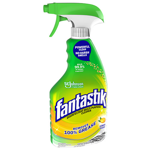 SC Johnson Fantastik Disinfectant Multi-Purpose Cleaner Lemon Scent | 32 oz Spray Bottle | SJN306388EA