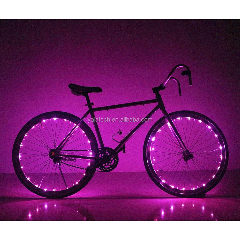 Sinohamm USB Rechargeable Bike Spoke Lights String Cycling Wheel Lights Bicycle Lightweight Accessory