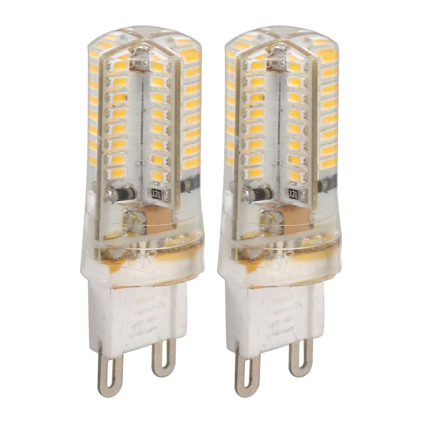 2pcs G9 LED Bulbs Professional 64LEDs High Brightness Ceramics Light Bulbs for Chandelier Lighting 3W AC110V