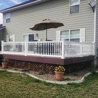 Weatherables Delray 3 ft. H x 6 ft. W Vinyl White Railing Kit with Colonial Spindles WWR-THDD36-C6