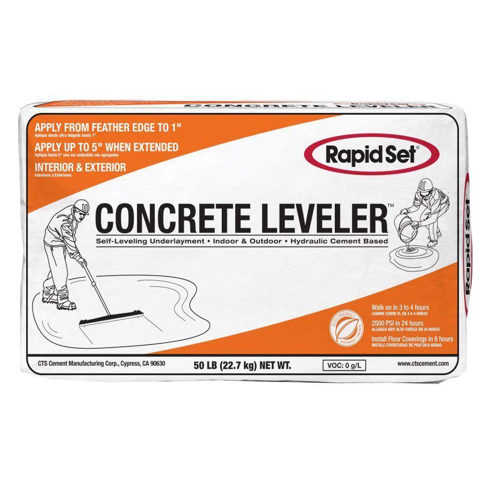 Rapid Set 50 lb. CTS IndoorOutdoor Self-Leveling Concrete Underlayment 186010050