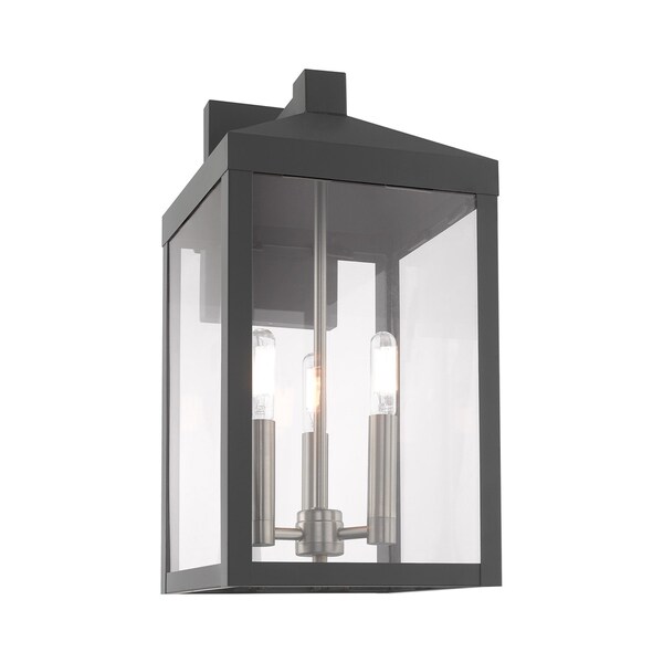 Livex Lighting Nyack 3-Light Outdoor Wall Lantern - 8.25