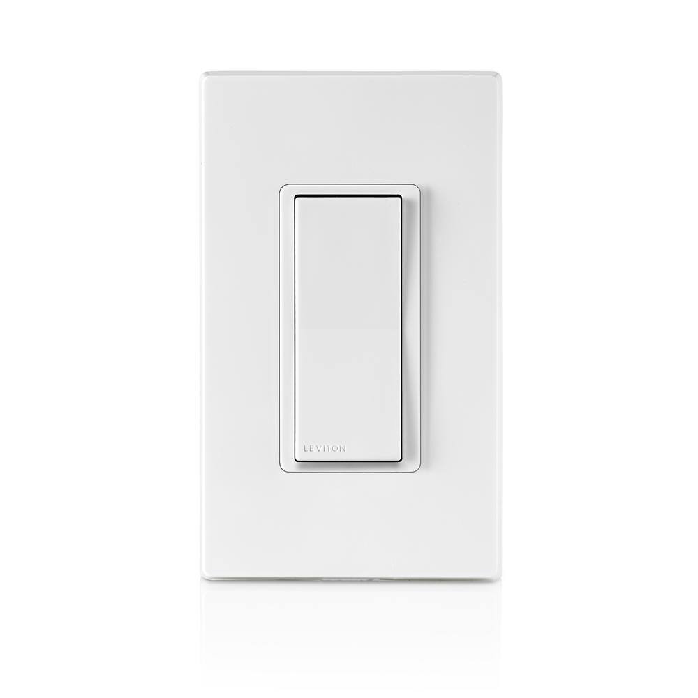 Leviton Decora Smart Light Switch with Z-Wave Technology Wallplate Included White R52-DZ15S-2RW