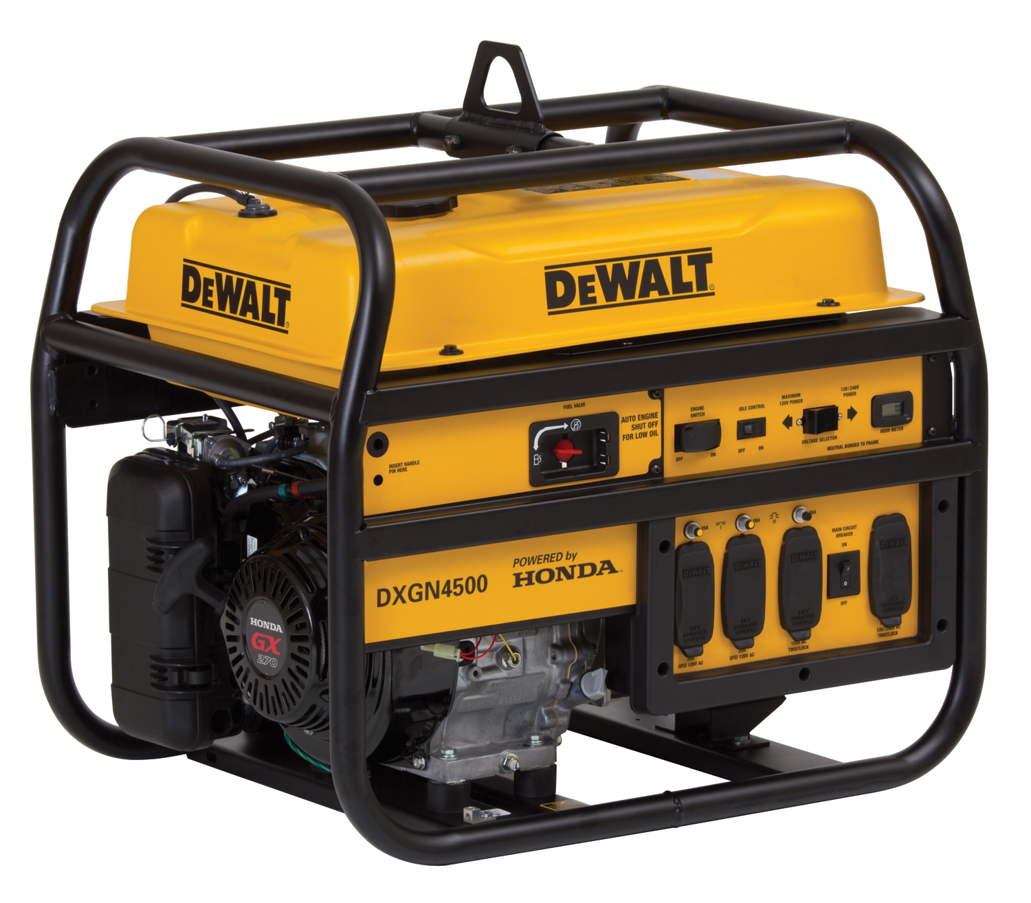 DeWALT DXGN4500 - 4，500-Watt Gas Powered Portable Generator， 49 ST / CSA， PD422MHI005