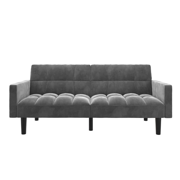 Holly Convertible Sofa Sleeper Futon With Arms Gray Room amp Joy