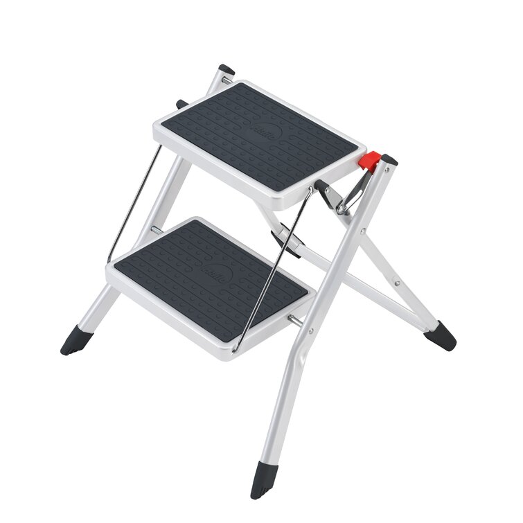 Mini 2 Step Steel Step Stool with 330 Ib. Load Capacity