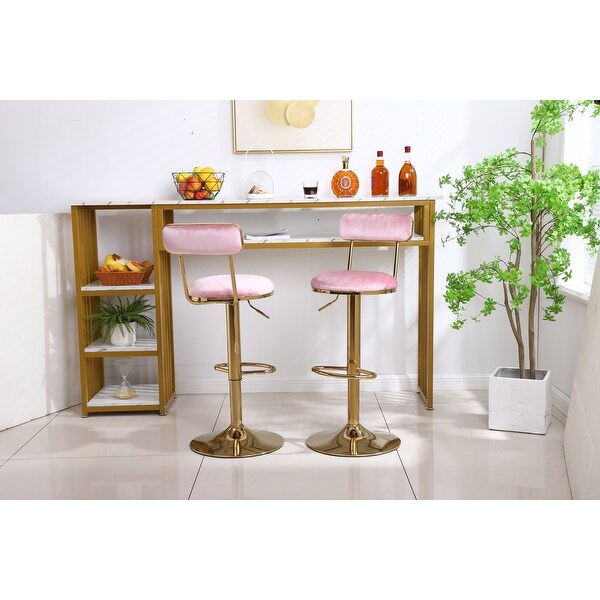 Bar Stools With Back and Footrest Counter Height Dining Chairs(Set Of 2)， Kitchen， Living Room， Bar Counter