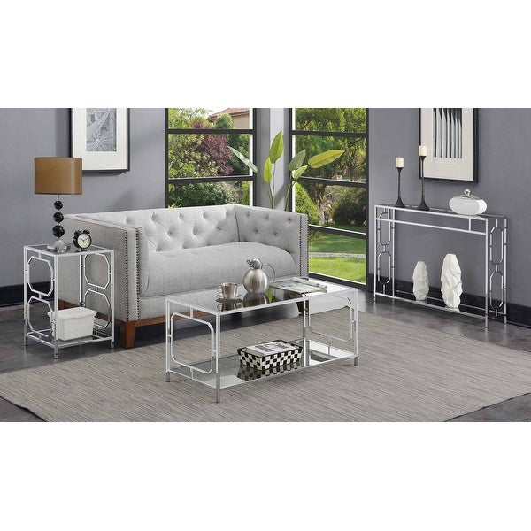 Silver Orchid Hitchie Chrome End Table