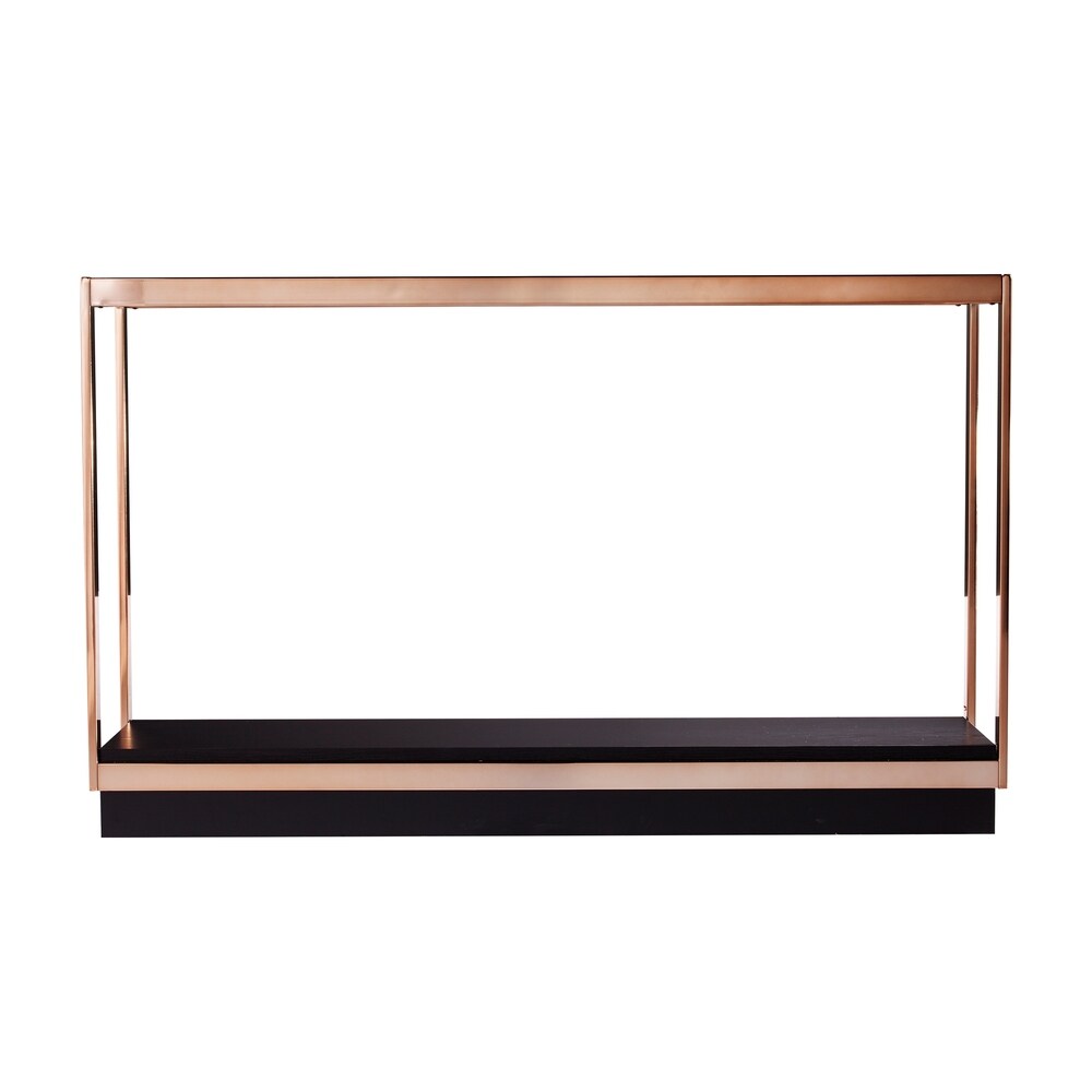 SEI Furniture Luna Modern Champagne Metal Console Table