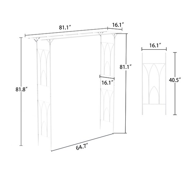 Metal Garden Pergola Archway Stand FIrm Wedding Ceremony Backdrop Rack